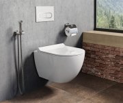Ovládací tlačítko Chrome - WC tlačítko Chrome, bílá X01455