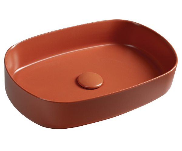 Isvea Infinity Oval Keramické Umyvadlo Na Desku, 55x36cm, Terracotta