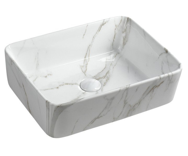 Sapho Dalma Keramické Umyvadlo Na Desku, 48x38cm, Carrara