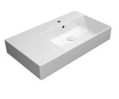 Gsi Kube X Keramické Umyvadlo 80x47cm, S Odkládací Plochou Vlevo, Broušená Spodní Hr