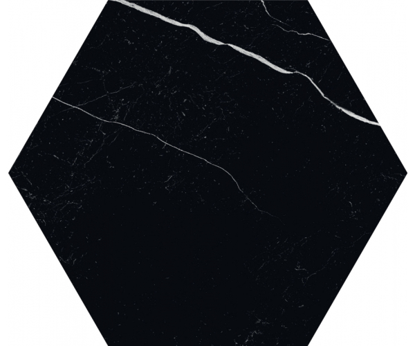 Dlažba jako mramor 41zero42 Mate Esagona Nero 22,5x19,5 - černá