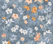 Květinová dlažba Piemme Homey Bloom Blue 60x120 Nat. Rett.