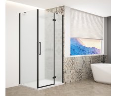 Gelco Trinity Black Obdélníkový Sprchový Kout 900x800mm, Matné Sklo, Pravé