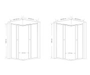 Aqualine Agga Obdélníková Sprchová Zástěna 800x700mm, čiré Sklo