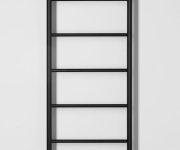 Sapho Shick Nástěnný Sušák Ručníků 500x1344 Mm, Kulatý, černá Mat