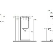 Kerasan Waldorf Urinál Na Postavení Se Zakrytým Přívodem Vody 44x124,5 Cm, Včetně Sifonu, Bílá