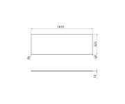Sapho Lorea Deska Rockstone 161x1,2x52,5cm, Black Attica