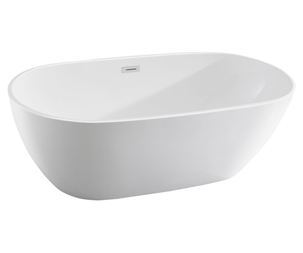Aqualine Douro Volně Stojící Vana, 180x82cm, Bílá