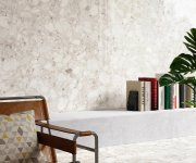 Dlažba jako terrazzo Sant Agostino Venistone Ivory 89x89 Kry - béžová