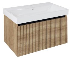 Sapho Nelio Strip Umyvadlová Skříňka 76,5x44x49cm, 1x Zásuvka, Dub Alabama