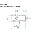 Pěticestná Armatura - Mosaz - 1" 07663MZ1
