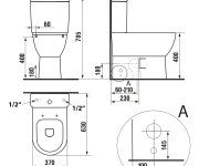 Sapho Jalta Wc Kombi S Funkcí Bidetu Clean Star,  Rimless, Spodní/zadní Odpad, Bílá