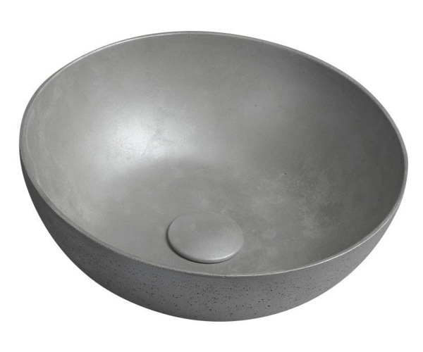 Sapho Formigo Betonové Umyvadlo Na Desku, ø 39cm, Stříbrná Mat