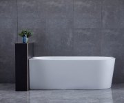 Aqualine Tibera L Rohová Stojící Vana, 170x80cm, Bílá
