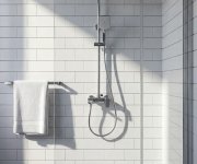 Aqualine Flery Sprchový/vanový Sloup S Pákovou Baterií, Otočné Ramínko, Chrom