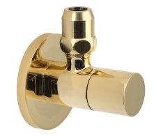 Sapho Rohový Ventil S Matkou, Kulatý, 1/2"x3/8", Zlato