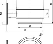 Koupelnový doplněk Držák kartáčků skleněný RIO INOX RIA0201IN