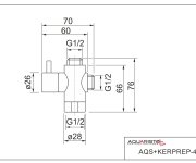 Přepínač 1/2" Pro Sprchovou Tyč 02098 C12 Tevere AQS+KERPREP-4