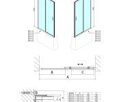 Polysan Deep Sprchové Dveře 1300x1650mm, čiré Sklo