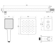 Sapho Podomítkový Sprchový Set S Termostatickou Baterií, Box, 2 Výstupy, černá Mat