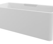 Polysan Cascata L Monolith Obdélníková Vana 180x80x60cm, Kaskáda Nerez