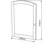 Sapho Retro Zrcadlo V Dřevěném Rámu 65x91cm, Buk
