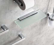 Sapho Polička 200x100x8mm, Mléčné Sklo