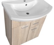 Aqualine Zoja Umyvadlová Skříňka 61,5x74x32cm, 2x Dvířka, 1x Zásuvka, Dub Platin