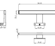 Aqualine Serapa Led Svítidlo 5w, 230v, 300x40x100mm, Ip44, Plast, černá Mat