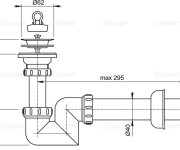 Sifon Umyvadlový "s" Dn40  S Nerezovou Mřížkou Pr.63 Mm ALC-A412