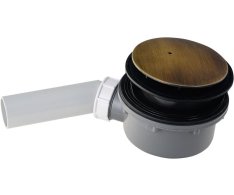 Kerasan Retro Vaničkový Sifon, Průměr 90mm, Dn40, Krytka Bronz