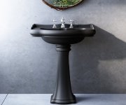 Kerasan Retro Universální Keramický Sloup K Umyvadlům 56,69,73cm, černá Mat