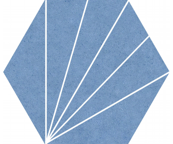 Retro dlažba Codicer Aster Blue Hex25 22x25 - modrá
