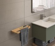 Gedy Himalaya Polička S Držákem Ručníků 400x145mm, Bambus