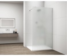 Polysan Esca Chrome Jednodílná Sprchová Zástěna K Instalaci Ke Stěně, Matné Sklo, 1000 Mm