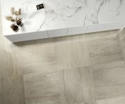 Dlažba jako mramor Serenissima Travertini Due Bianco rett. 60x120 - béžová