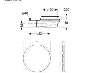Polysan Mirai Vaničkový Sifon, Průměr 90mm, Dn40, Krytka Měď Mat