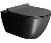Gsi Pura Závěsná Wc Mísa, Swirlflush, 36x55cm, černá Dual-mat