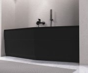 Polysan Tigra R Asymetrická Vana 170x80x46cm, černá Mat