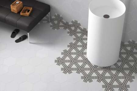 Šestihrany ze série Equipe Coimbra - Oxford Gray a Decor Alpha