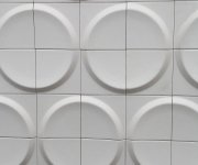 Retro obklad Deceram Bowl Mist Deco relief 3D 12x12 - šedá (skladem)