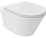 Sapho Paco Závěsná Wc Mísa, Vortex Rimless, 36x53cm, Bílá