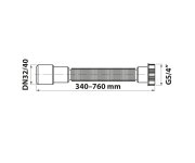 Bruckner Flexi Dopojení S Plastovou Převlečnou Matkou 5/4", Dn32/40