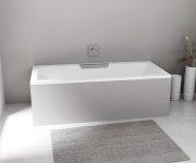 Polysan Cascata Obdélníková Vana 185x85x45cm, Kaskáda Nerez