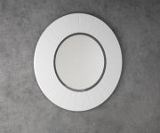 Sapho Lumiro Strip Kulaté Zrcadlo S Led Osvětlením V Rámu ø 90cm, Bílá Mat