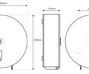 Sapho Zásobník Na Toaletní Papír Max. ø 19cm, 205x210x115mm, Nerez Mat