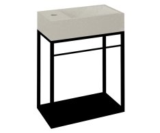 Sapho Crest Konzole S Policí, 39,5x45x21,7cm, černá Mat