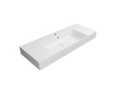 Gsi Kube X Keramické Umyvadlo 120x47cm, S Odkládacími Plochami, Bílá Mat