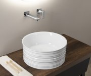 Sapho Alette Keramické Umyvadlo Na Desku, Vysoké, ø 41cm, Bílá