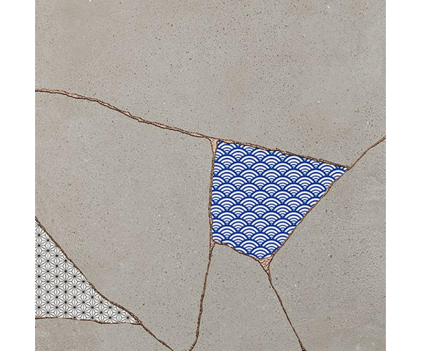 Dlažba jako beton Fioranese Kintsugi Fog JAPAN-HIBI 60,4x60,4 Nat. Rett.